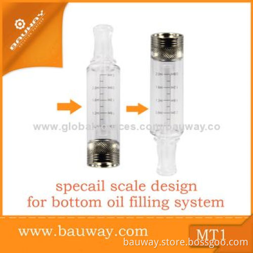 Bauway MT1 Bottom Replaceable Coil Cartomizers, 2.2mL CapacityNew